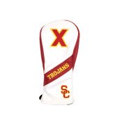 USC Trojans White SC Interlock Heritage Wood #X Rescue Cover